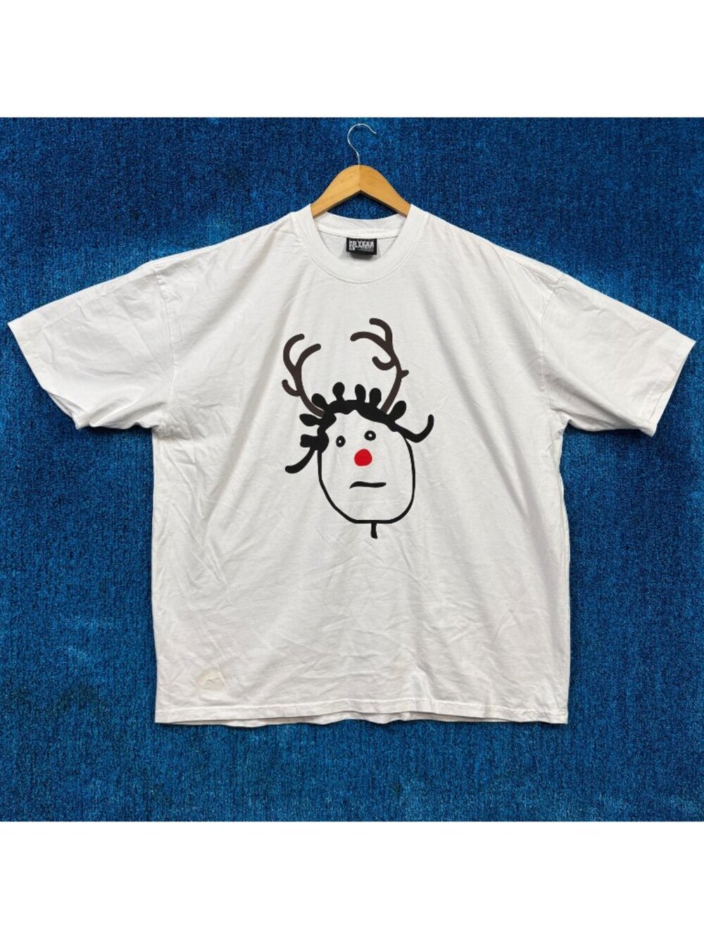 Rihanna R20 Rhenna Red Nose Reindeer Baggy Christmas Tee XL